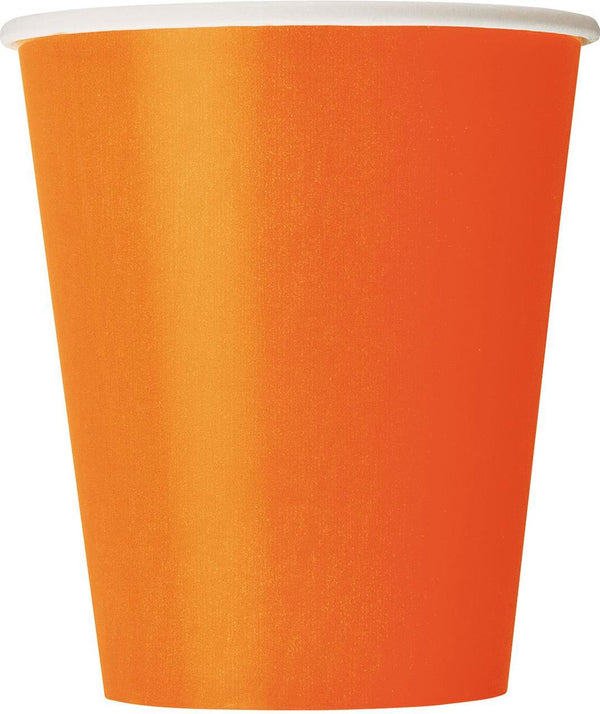 PUMPKIN ORANGE 8 X 270ML (9OZ) PAPER CUPS